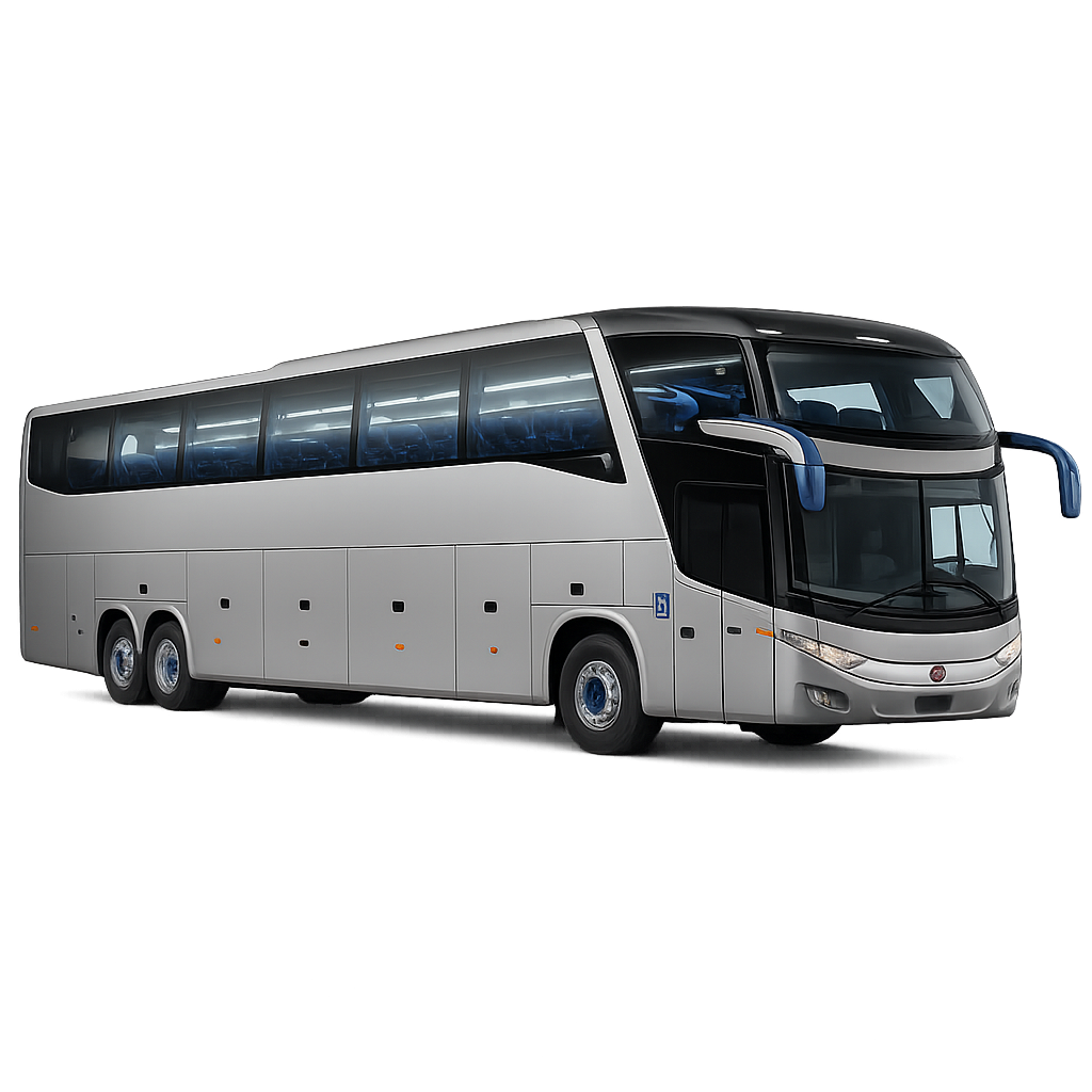 One of our modern coaches ready for a group trip in Mozambique